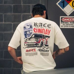 RUCKUS - Race Car Graphic Tee in White